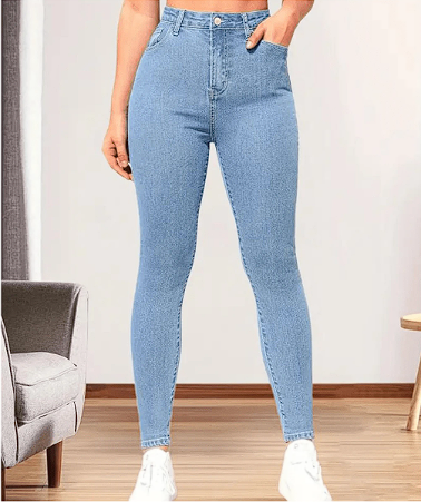 Calça Jeans Feminina Skinny Cintura Alta