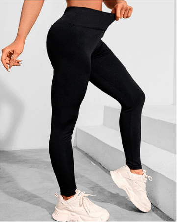 Leggings De Yoga Sem Costura Cintura Alta